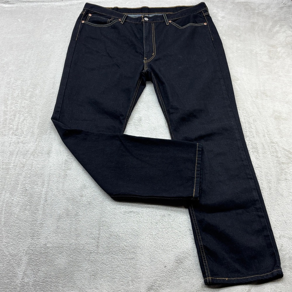 Levi's 514 Straight Fit Jeans Mens 38x30 Dark Indigo Denim Stretch Streetwear